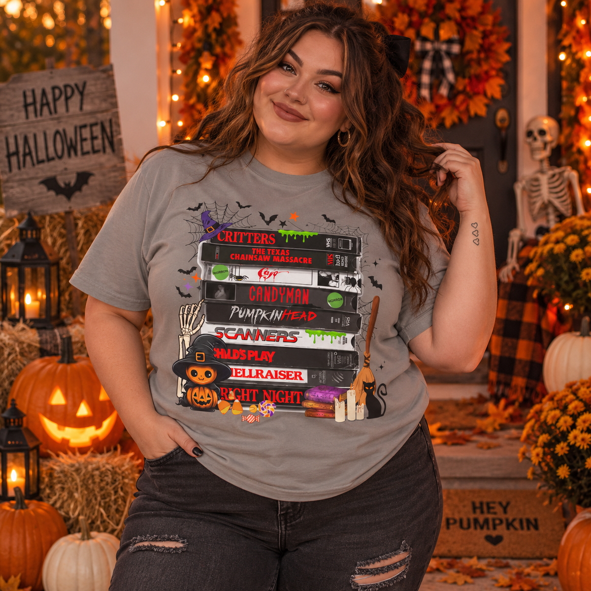Vintage Horror VHS Stack T-Shirt