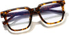 Oversized Square Blue Light Tortoise Glasses