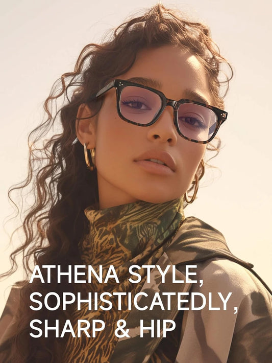 Oversized Square Blue Light Tortoise Glasses