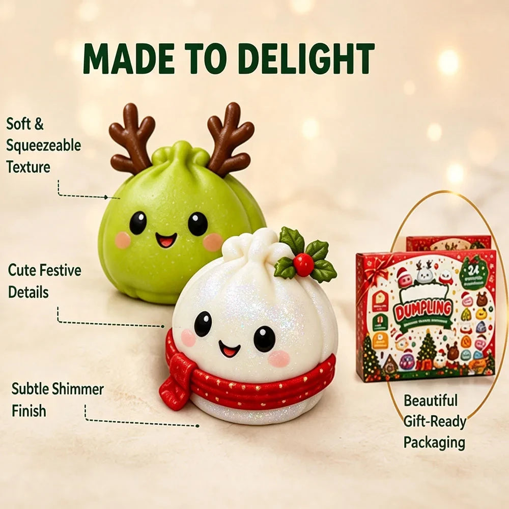 Christmas Advent Calendar Squishy Toy Set