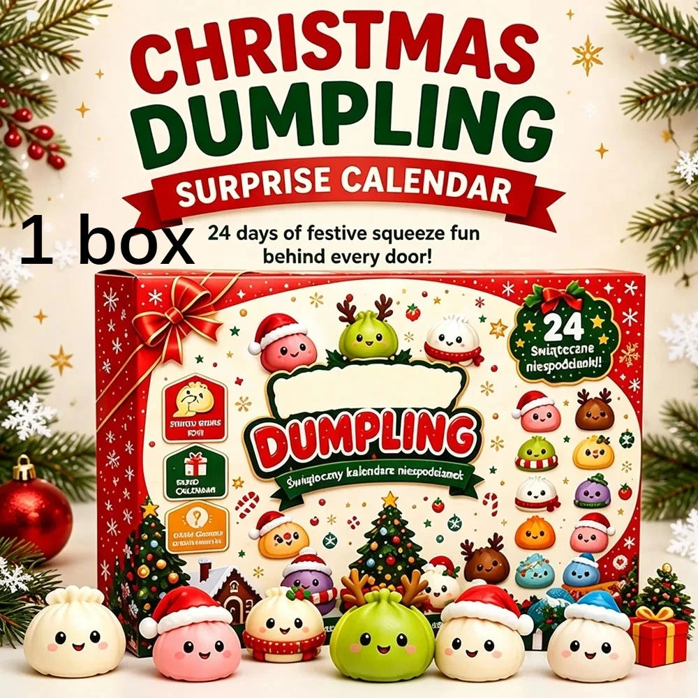 Christmas Advent Calendar Squishy Toy Set