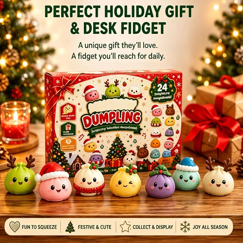 Christmas Advent Calendar Squishy Toy Set