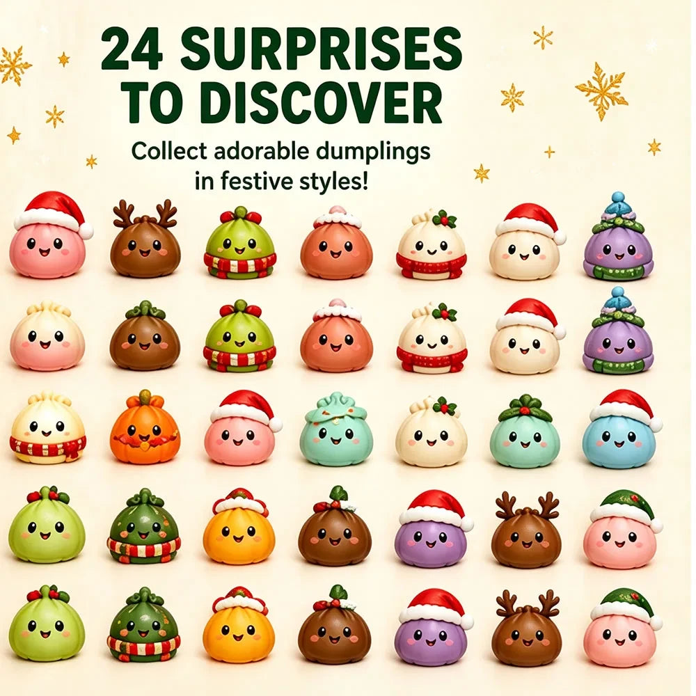 Christmas Advent Calendar Squishy Toy Set
