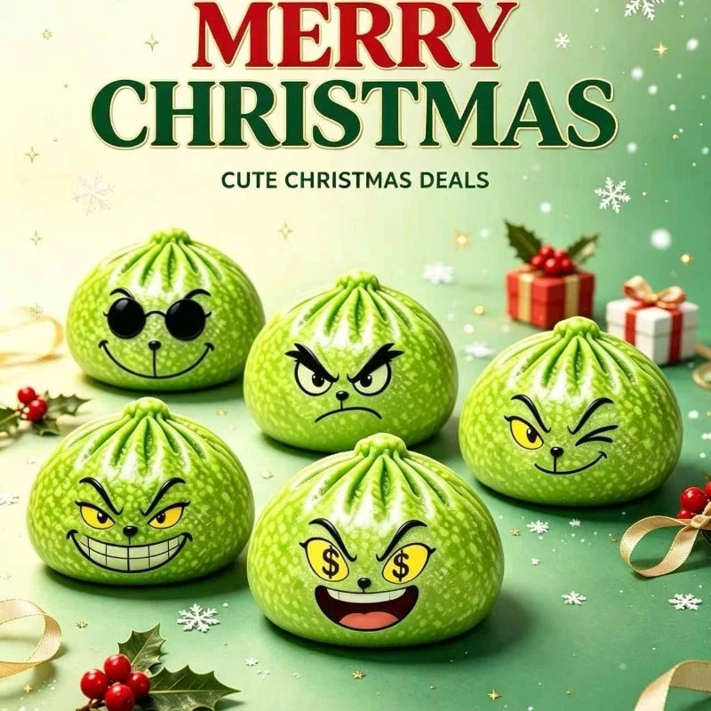 Glitter Green Grinch Dumplings