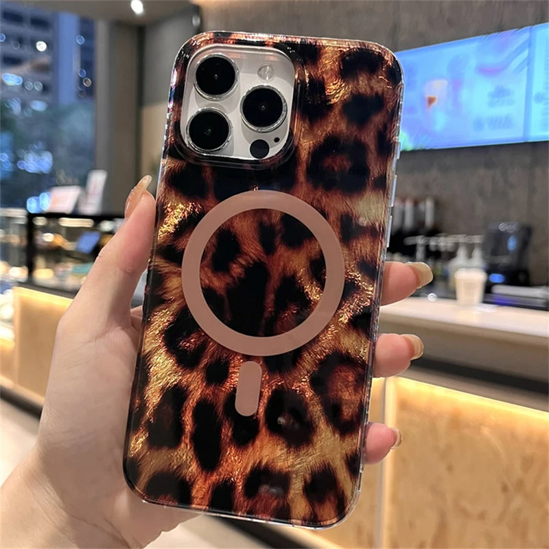 Leopard Print Magnetic Phone Case