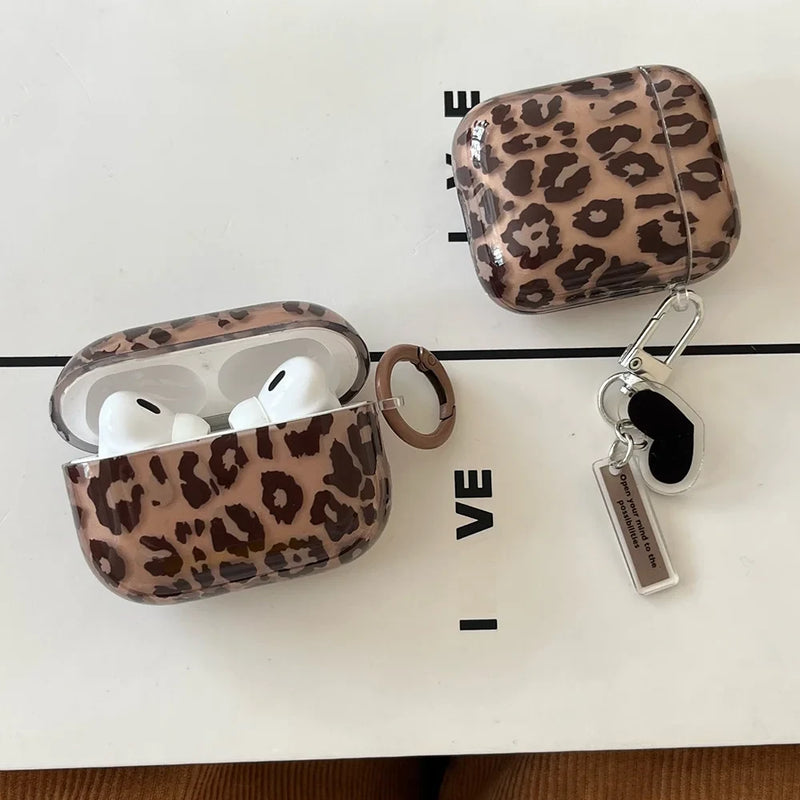 Leopard Print Silicone Earphone Case