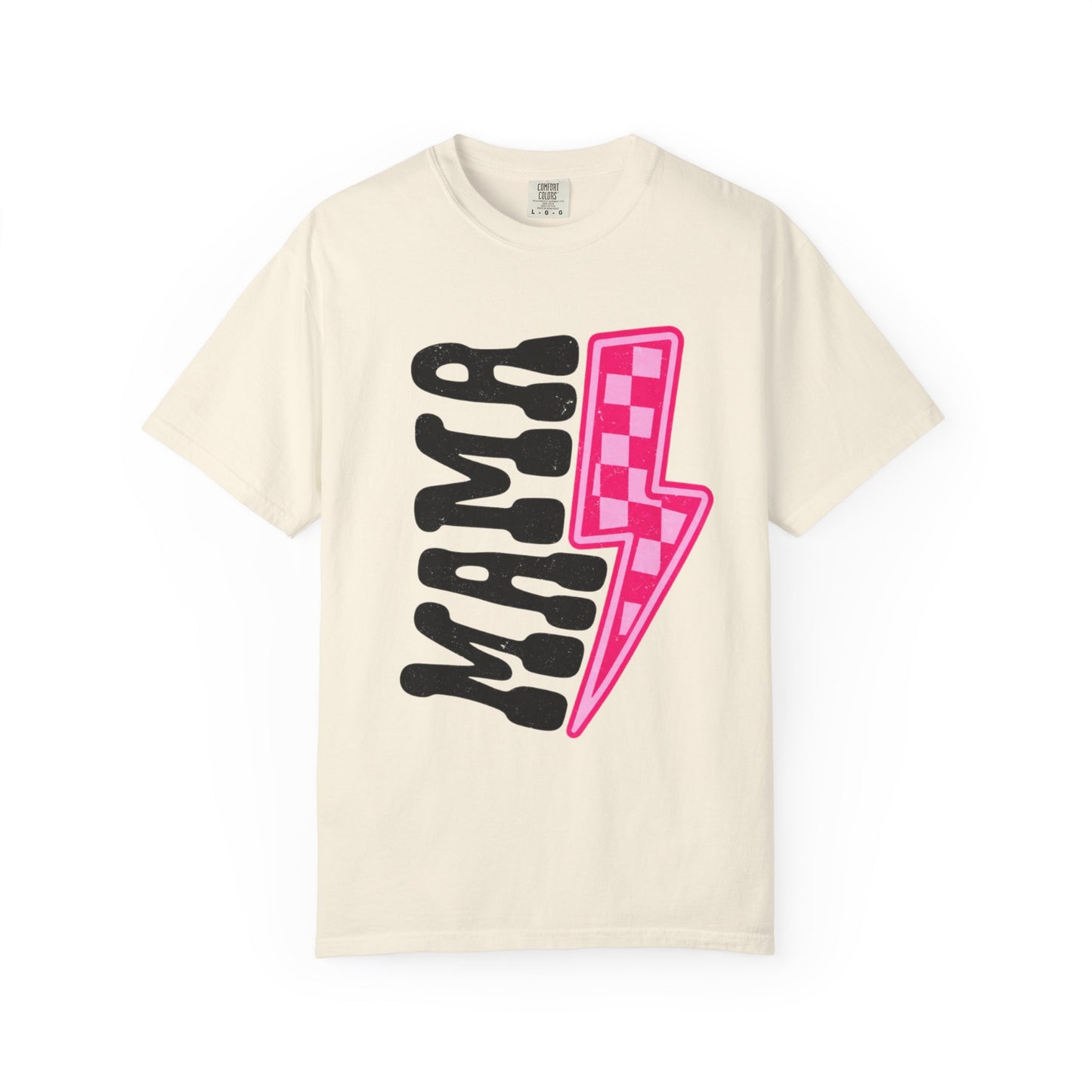Pink Lightening Bolt Mama Graphic T-shirt
