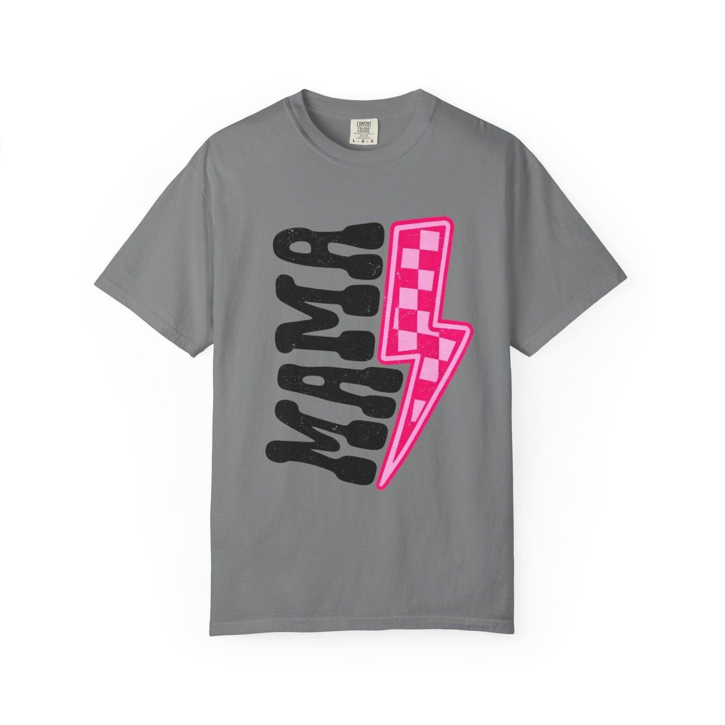 Pink Lightening Bolt Mama Graphic T-shirt