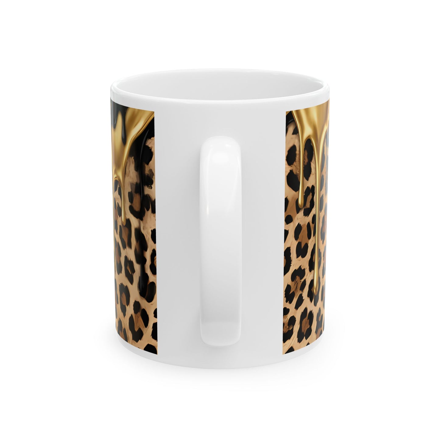 Coffee & Sarcasm Leopard Print Mug  11oz